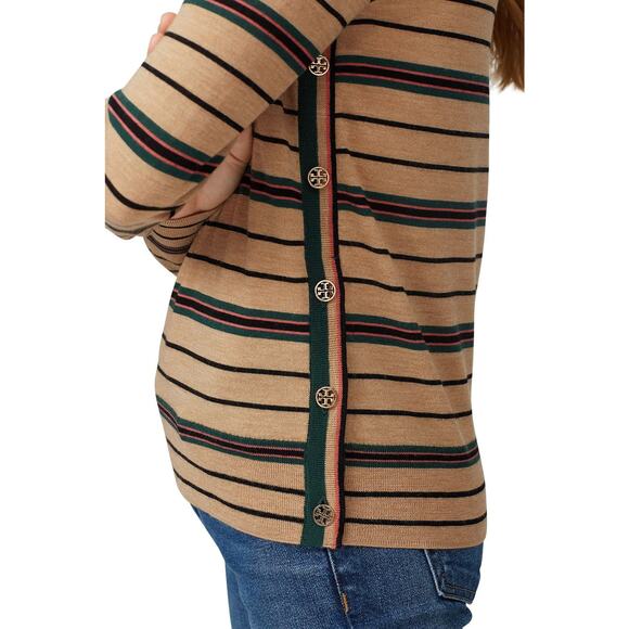 Tory Burch Striped Madeline Pullover - Picture 2 of 13